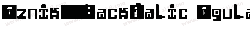 ReznikW00 BlackItalic Regular字体转换